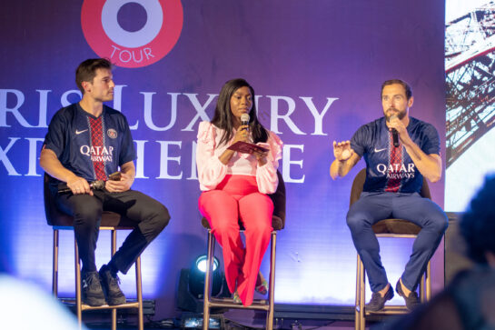Panelists discuss luxury experiences on stage