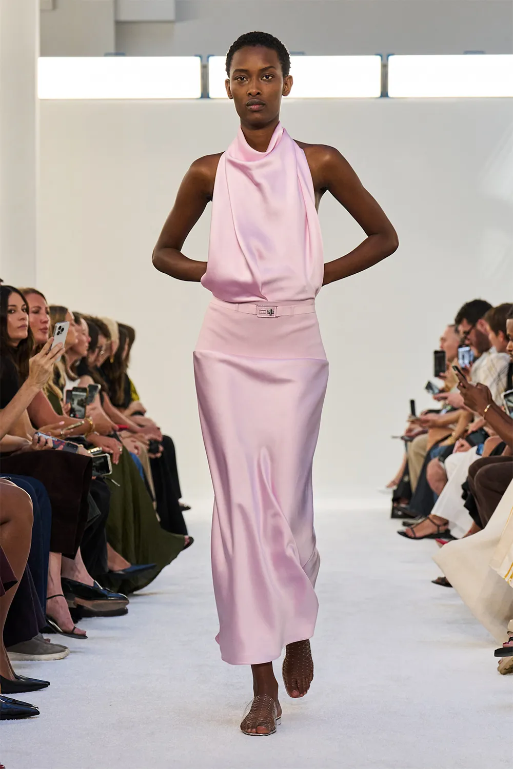 Powder pink fashion look by Brandon Maxwell