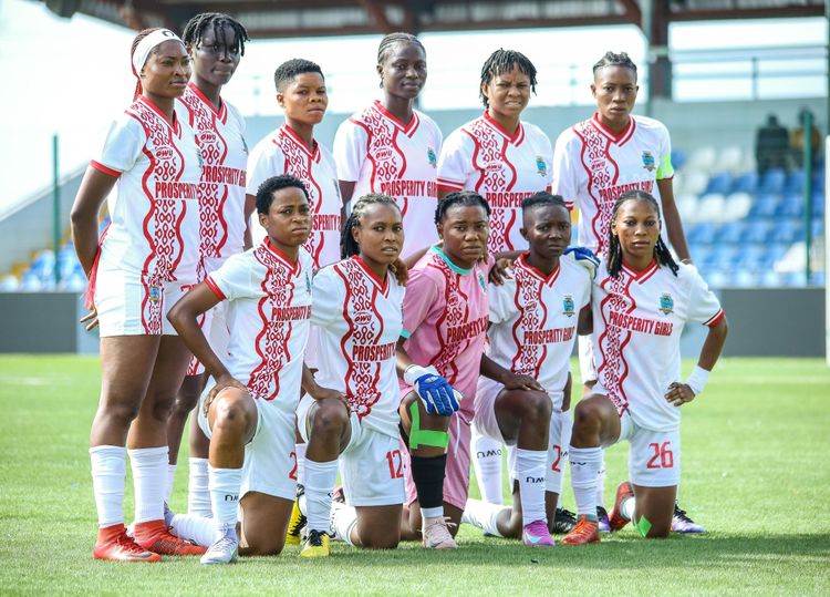 Bayelsa Queens celebrating a goal