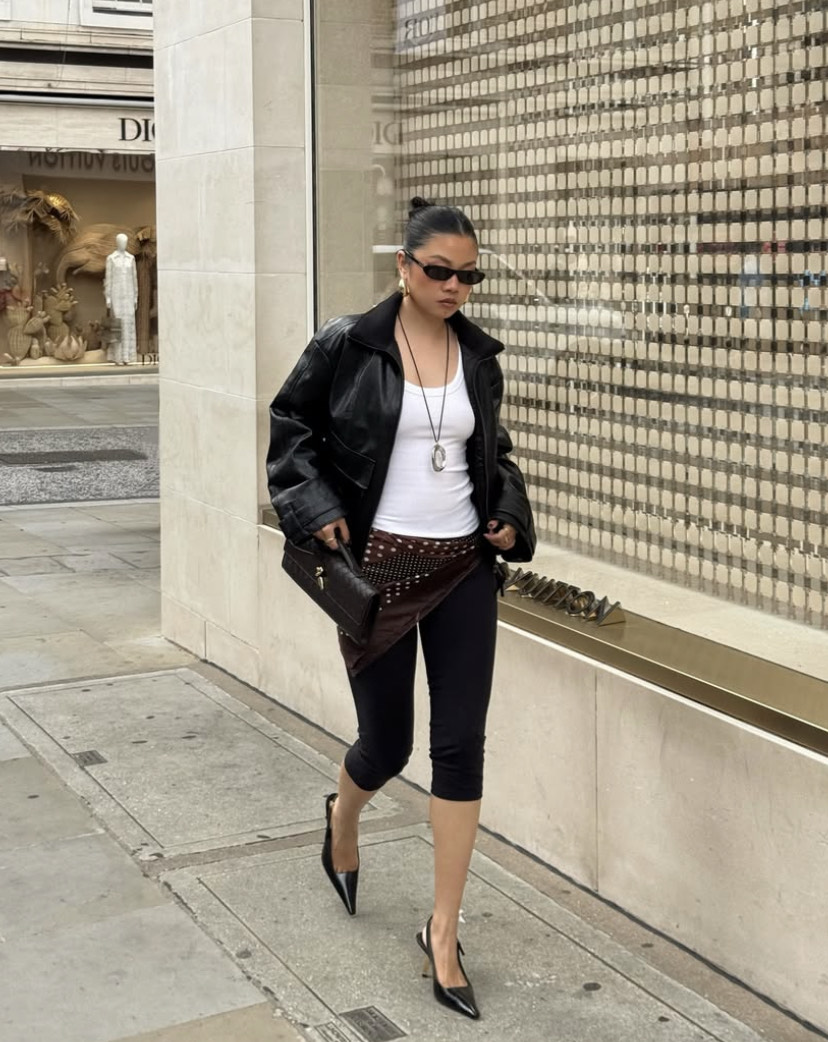 Street style with white tank