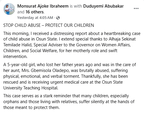 Child protection advocacy