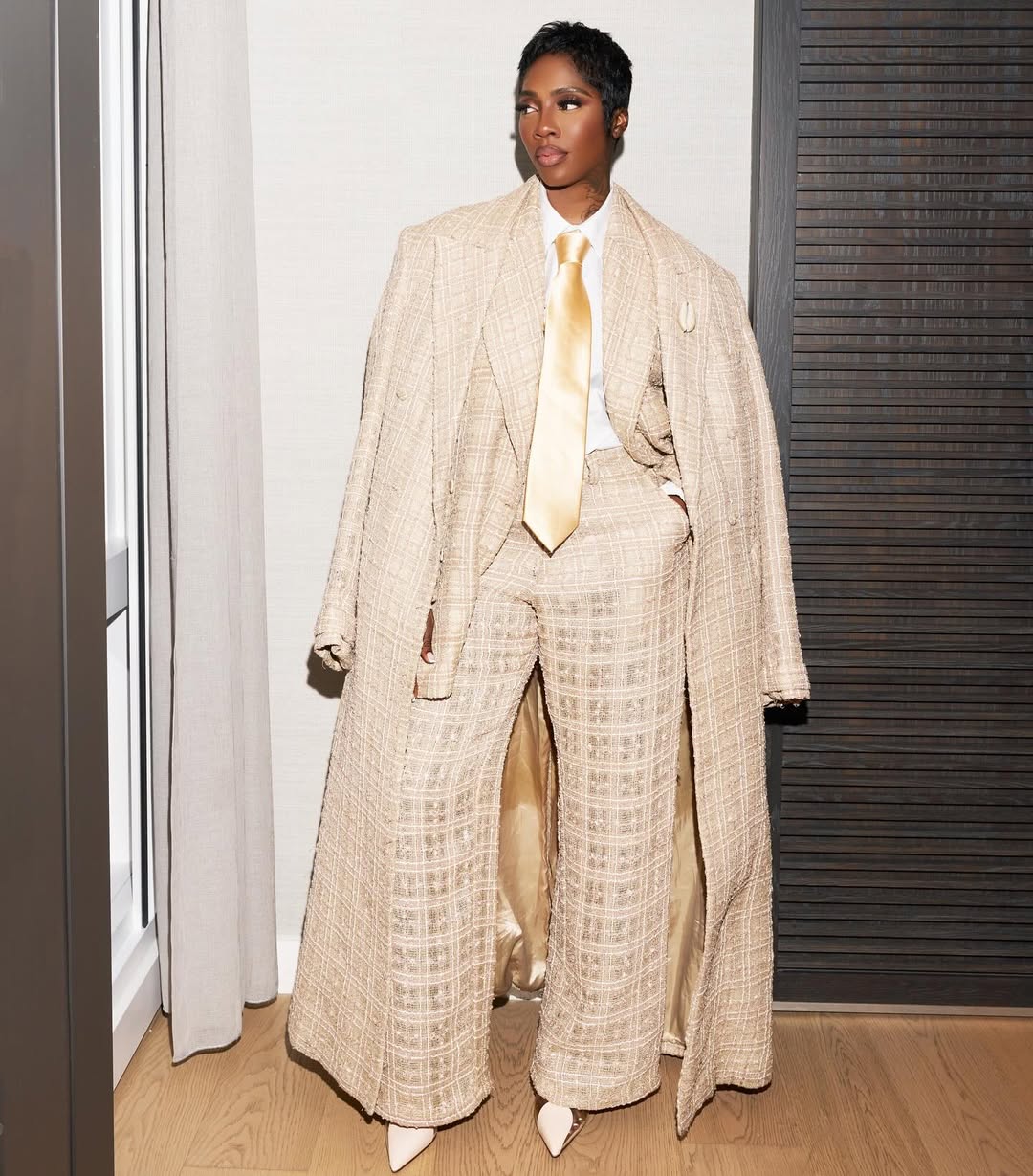 Tiwa Savage in an elegant ensemble