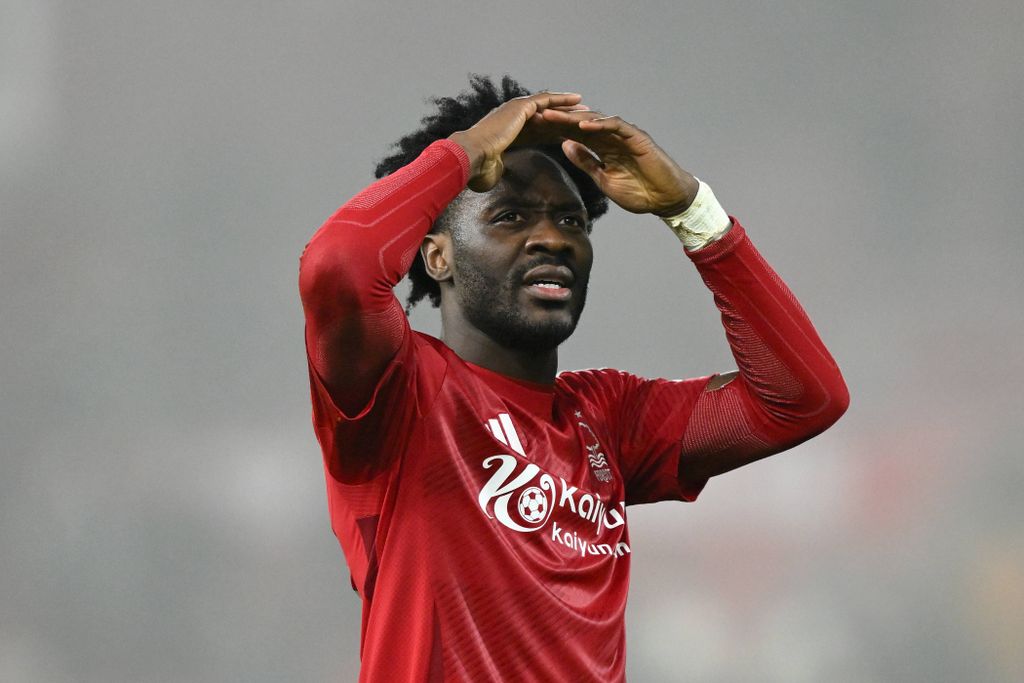 Ola Aina celebrates victory during the Premier League match between Nottingham Forest and Tottenham Hotspur at the City Ground in Nottingham