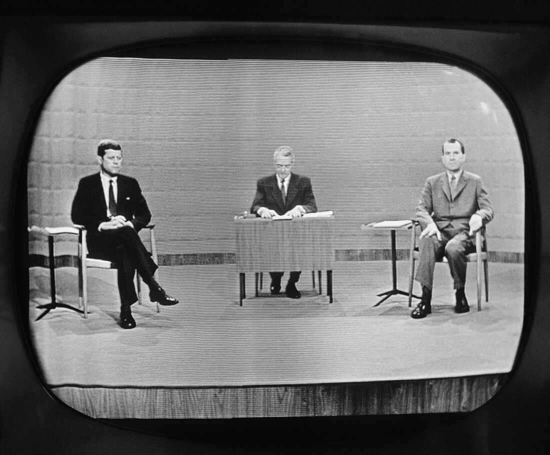 Television debate featuring Senator John F. Kennedy and Vice President Richard Nixon in 1960.
