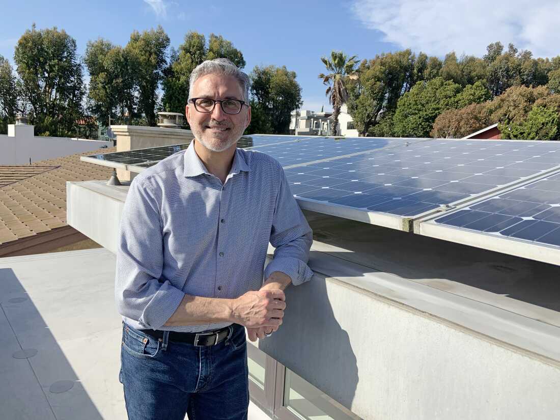 Robert Fortunato installed 26 solar panels on his roof, generating enough electricity for the home and two electric vehicles.