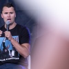 Charlie Kirk outside Milwaukee's Baird Center during the Republican National Convention on July 17, 2024.
