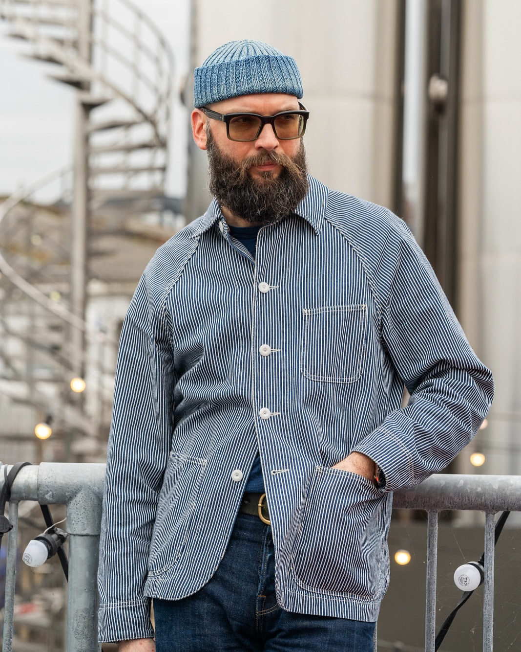 men's chore jacket styled for fall
