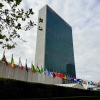 United Nations headquarters building in New York.