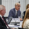 Martin Kulldorff, chair of CDC's vaccine advisory committee, speaks at a meeting discussing COVID and hepatitis B vaccination policies.