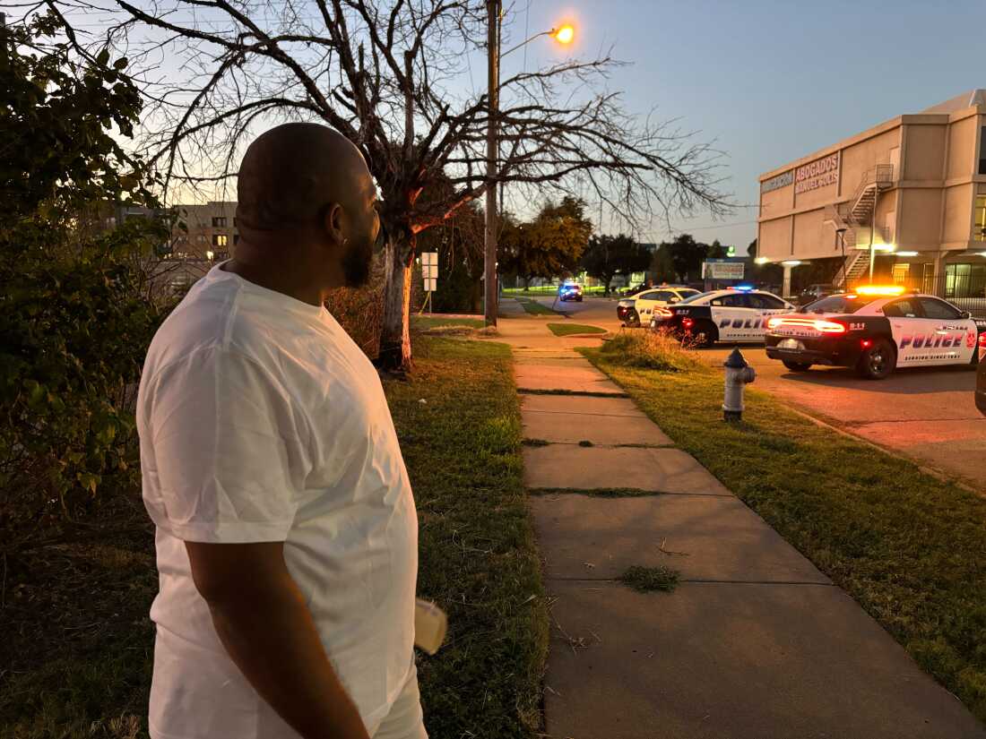 Outside the U.S. Immigration and Customs Enforcement (ICE) detention facility in Dallas, Texas, on September 24, 2025.