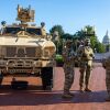 National Guard troops stationed outside Union Station in Washington, D.C.