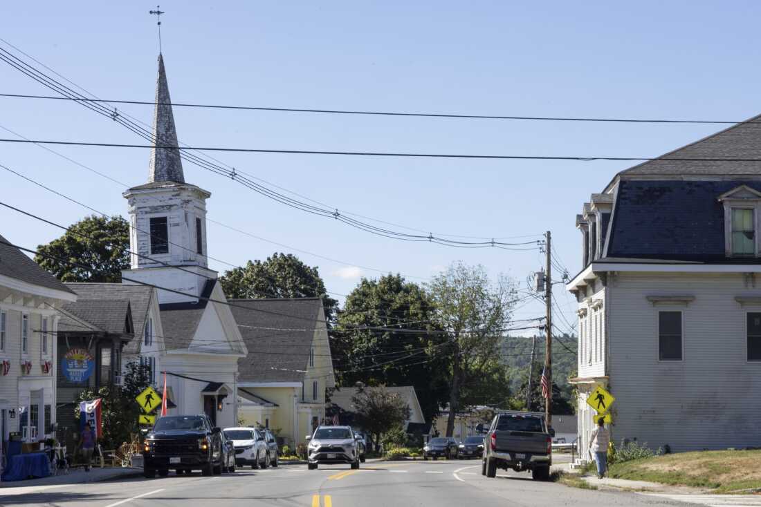 View of downtown Winterport, Maine, on August 26, 2025.