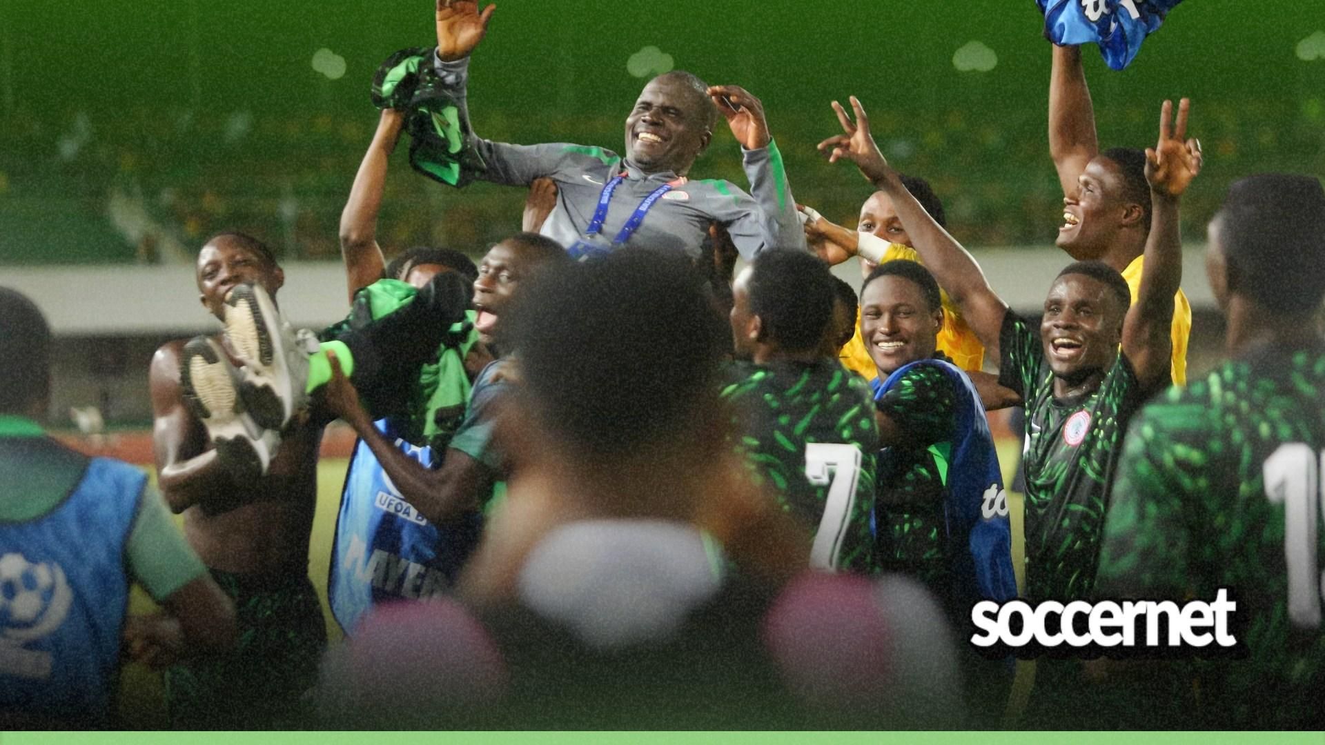 Coach Aliyu Zubairu and his Flying Eagles players