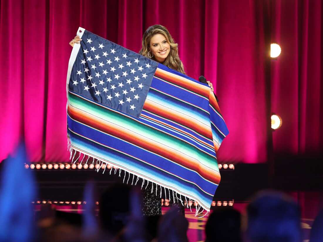 Cristela Alonzo: Upper Classy. Cristela Alonzo at the Majestic Theatre in Dallas, Texas. Cr. Lauren Smith/Netflix © 2025