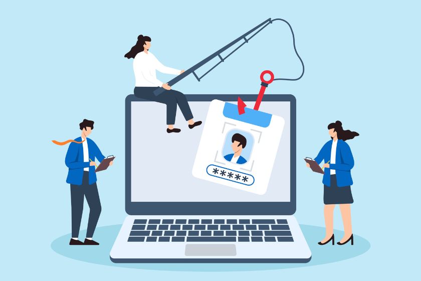 Phishing attack illustration