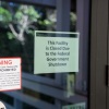 Sign on Everglades National Park visitor center door stating closure due to federal government shutdown, October 1, 2025.