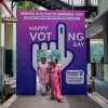 Voters leave after casting their ballot at a polling station in the final phase of voting in India's general election, in Kolkata on June 1, 2024. Artificial intelligence tools were used to create memes and images about political rivals in India and elsewhere around the world.