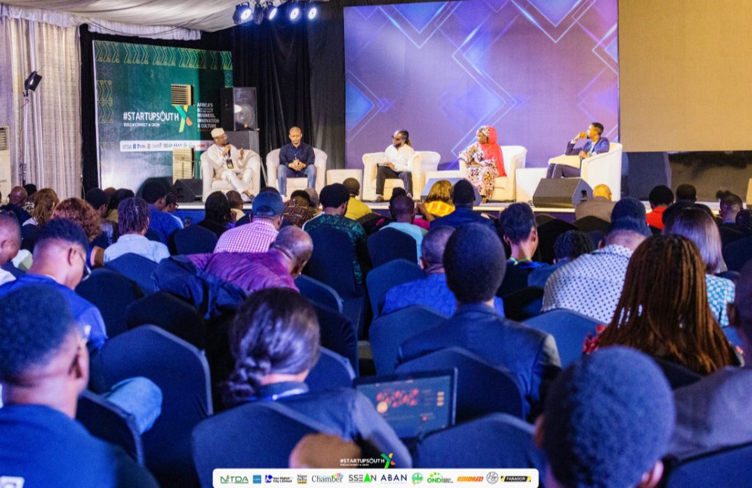 Panel discussion on scaling digital infrastructure with experts from Equinix West Africa, NITDA, MyAddy, and NIRA