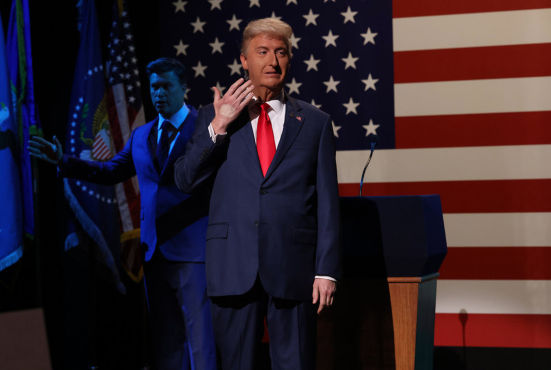 James Austin Johnson as Donald Trump during the 'Pete Hegseth' Cold Open on October 4, 2025