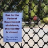 Sign at the entrance of the U.S. National Arboretum, closed due to the federal government shutdown.