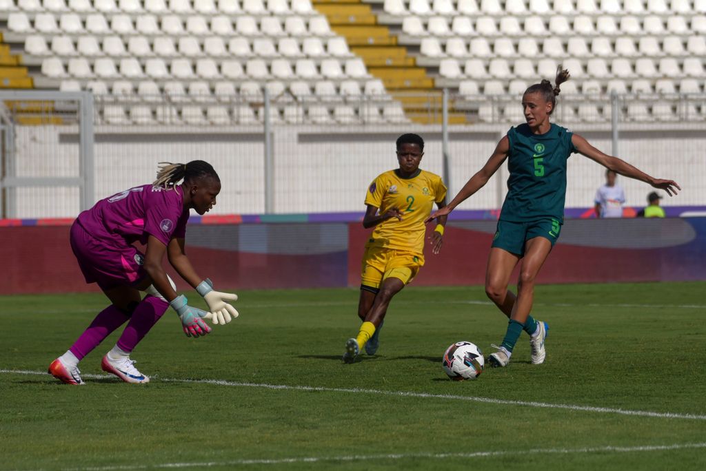 Ashleigh Plumptre of Nigeria during the 2025 WAFCON Semi Finals match between Nigeria and South Africa at Stade Larbi Zaouli on July 20, 2025 in Casablanca, Morocco