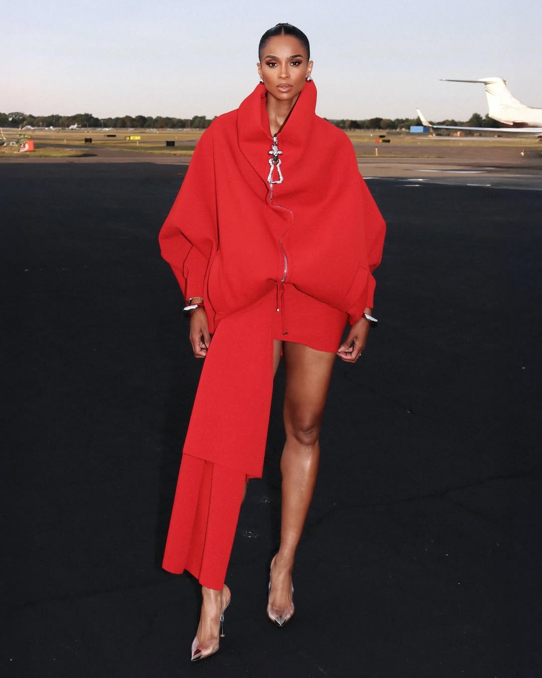 woman wearing oversized fall dress