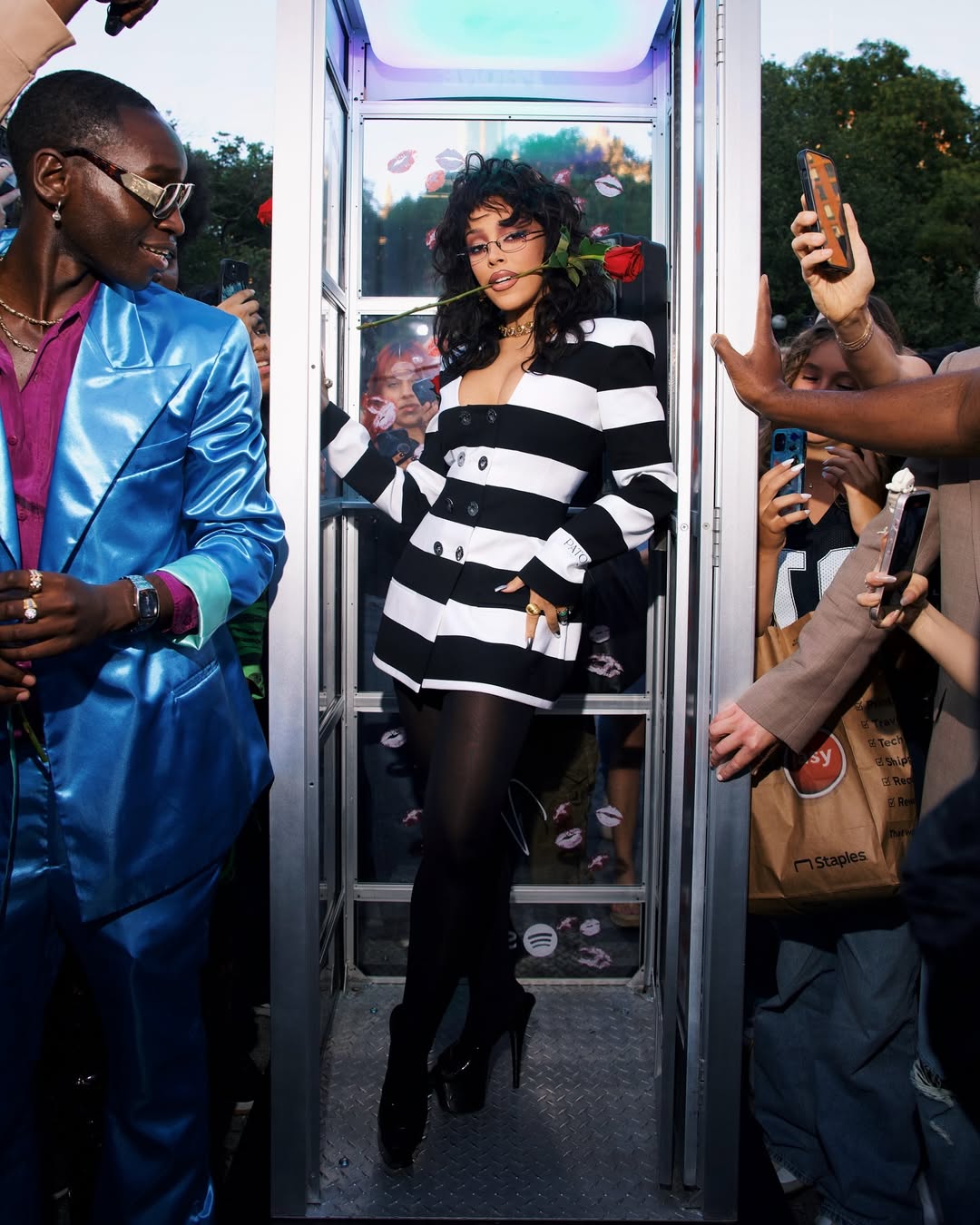 woman in stylish fall dress