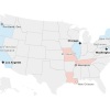 Map showing National Guard deployments