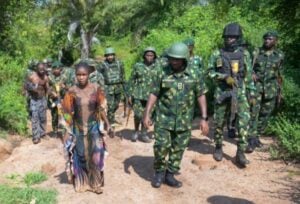 Troops during rescue mission