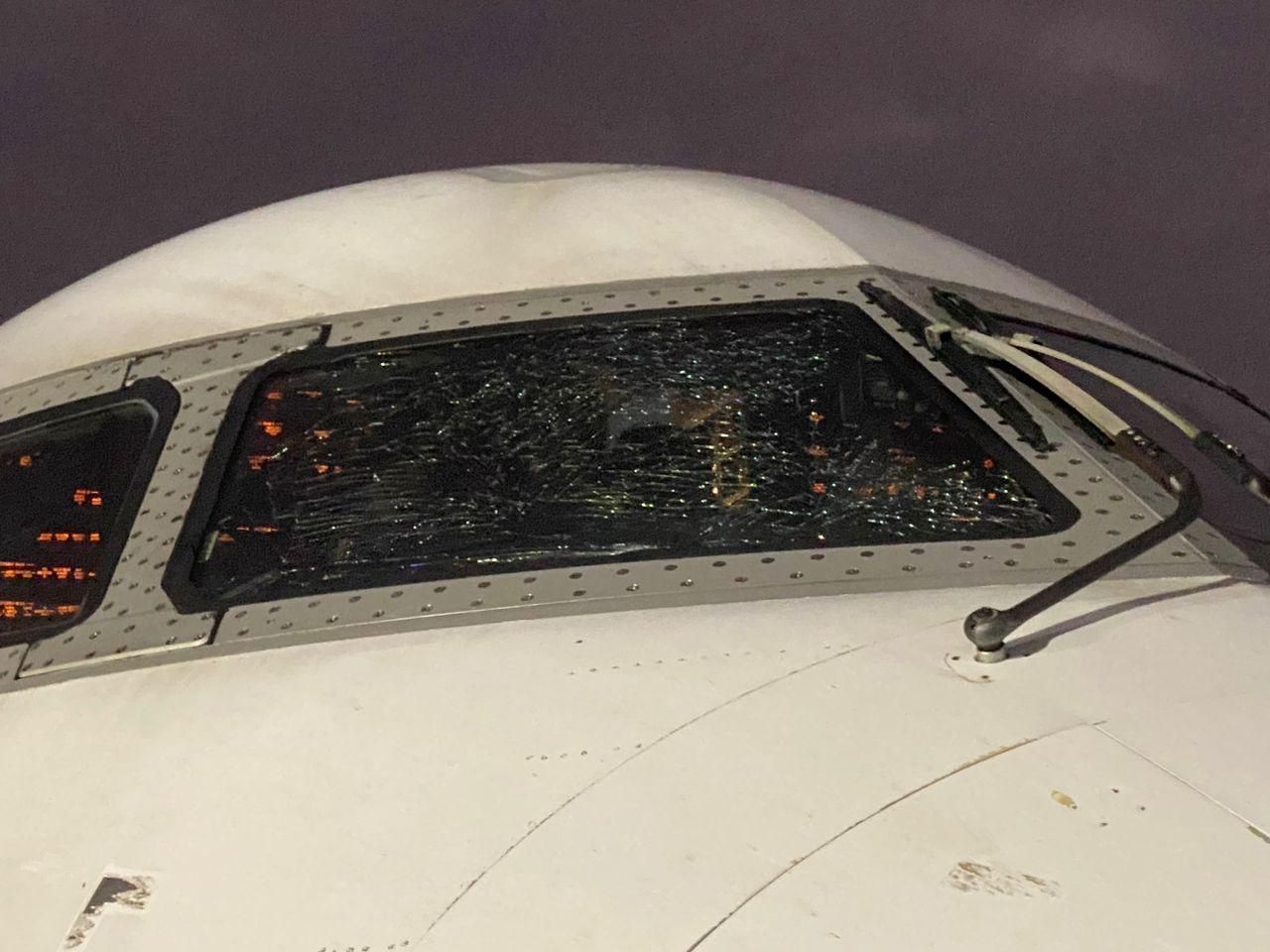 Crack on the aircraft's windshield carrying Super Eagles