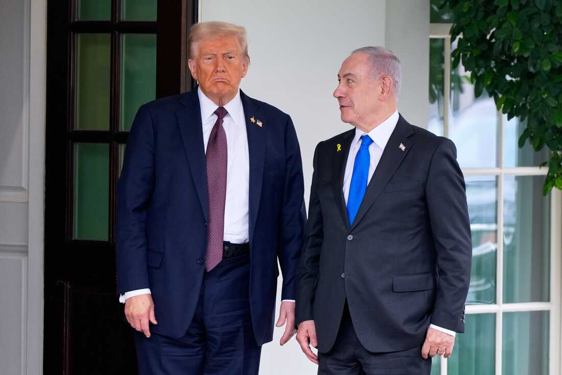 President Donald Trump welcomes Israeli Prime Minister Benjamin Netanyahu at the White House, Sept. 29, 2025.