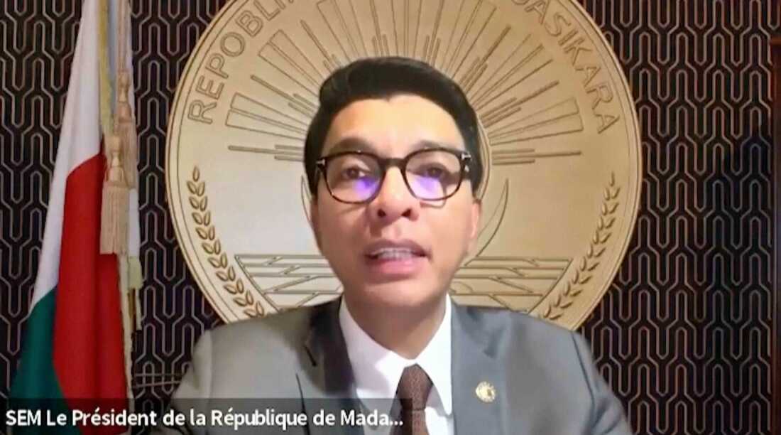 Madagascar President Andry Rajoelina speaking from an undisclosed location after coup attempt