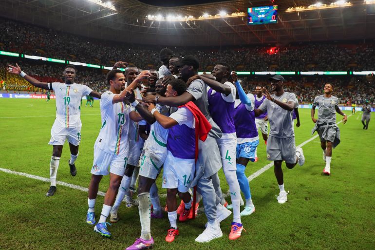 Sadio Mane celebrates goal for Senegal