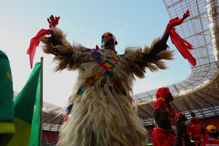 Senegal supporter cheers during World Cup qualifier