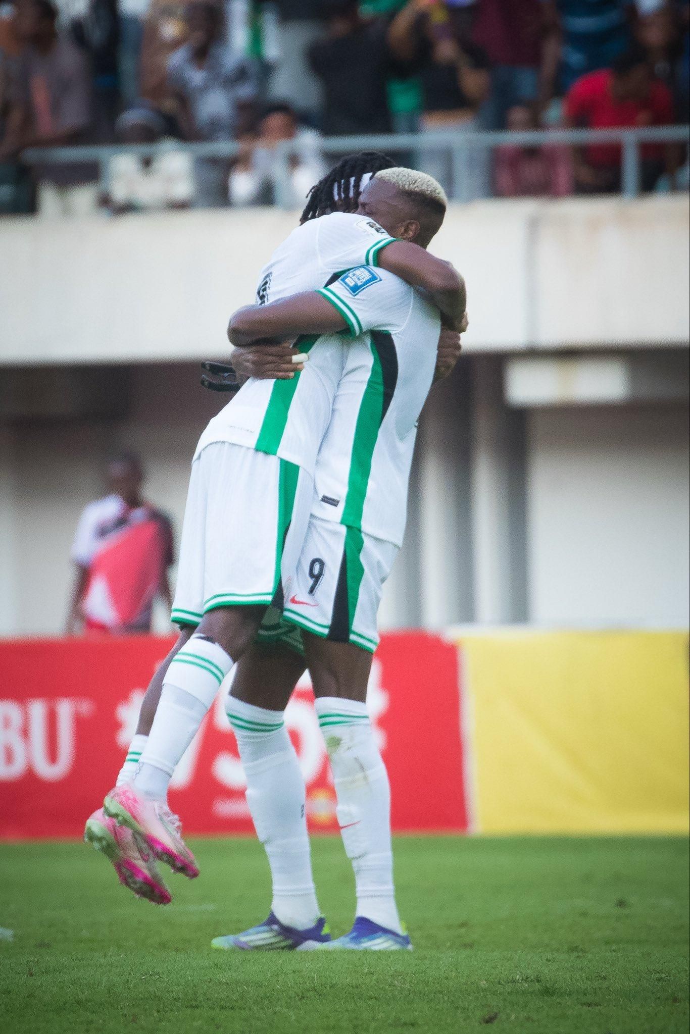 Super Eagles stars Victor Osimhen and Samuel Chukwueze