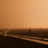 Rainstorm over Interstate 94 in Morton County, North Dakota
