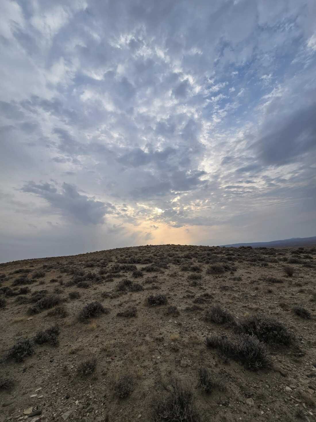 Wyoming landscape at sunset