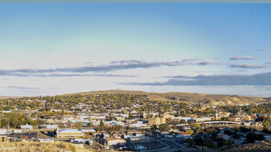 Wide-angle view of Rock Springs, Wyoming