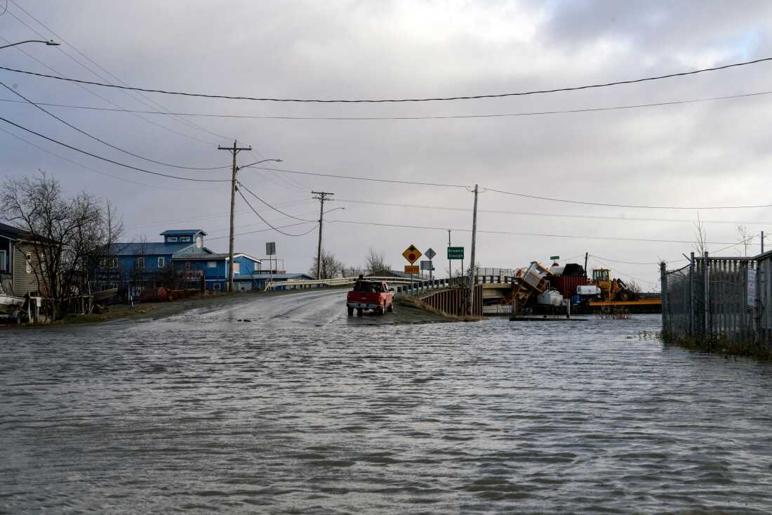 A barge crashed into Brown's Slough bridge in Bethel early morning on Oct. 12, 2025.
