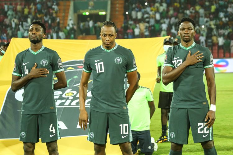 Nigeria's Wilfred Ndidi, Joe Aribo and Kenneth Omeruo