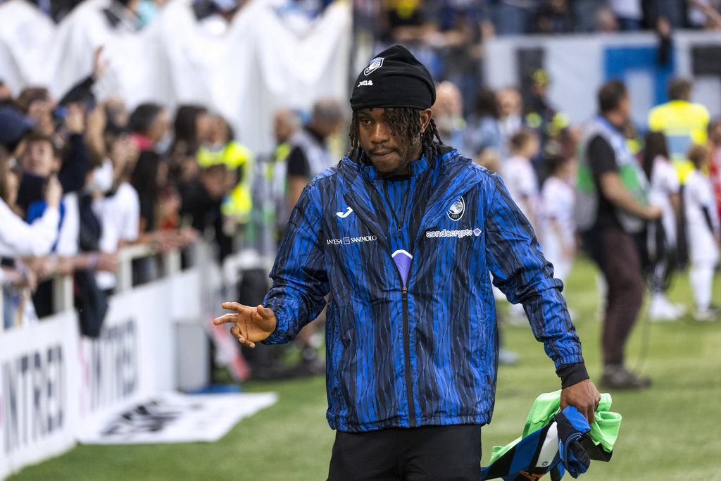 Ademola Lookman plays during the Serie A match between Atalanta and Parma at Gewiss Stadium in Bergamo