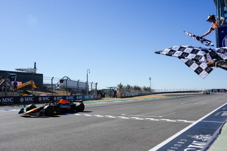 Max Verstappen in action.