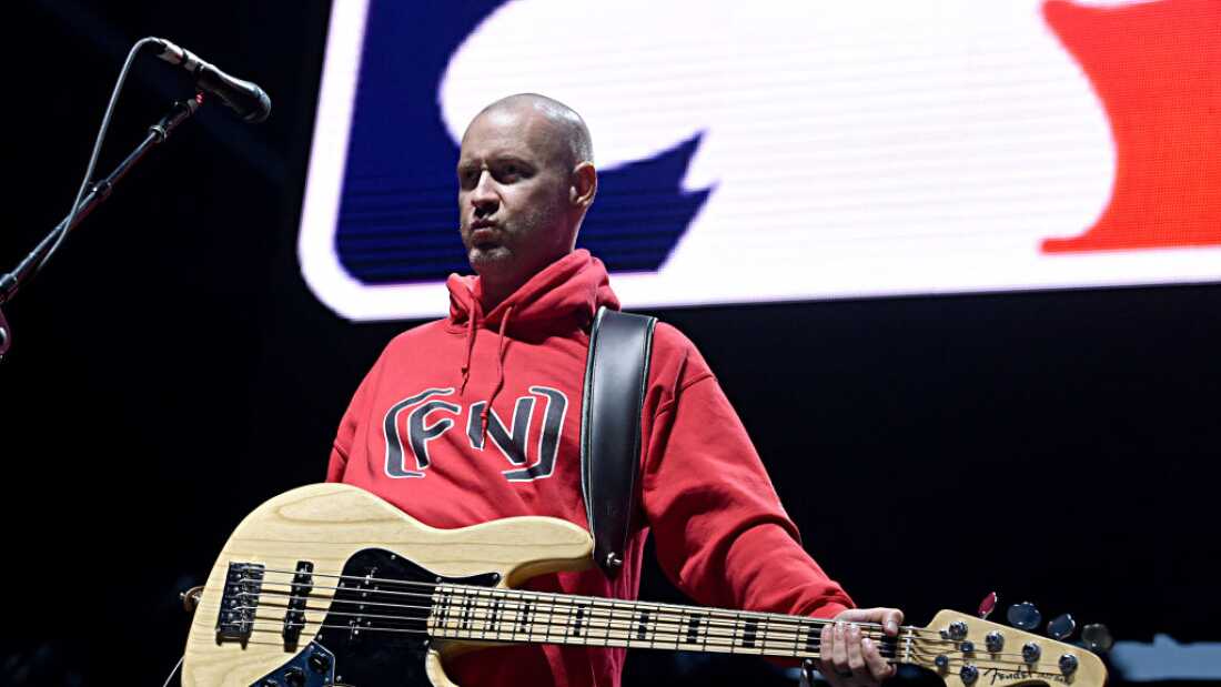 Sam Rivers performing with Limp Bizkit at KROQ Weenie Roast & Luau in Dana Point, California, June 2019.