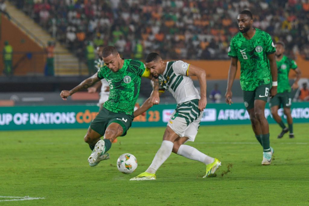 William Troost Ekong and Frank Magri during AFCON 2023 match