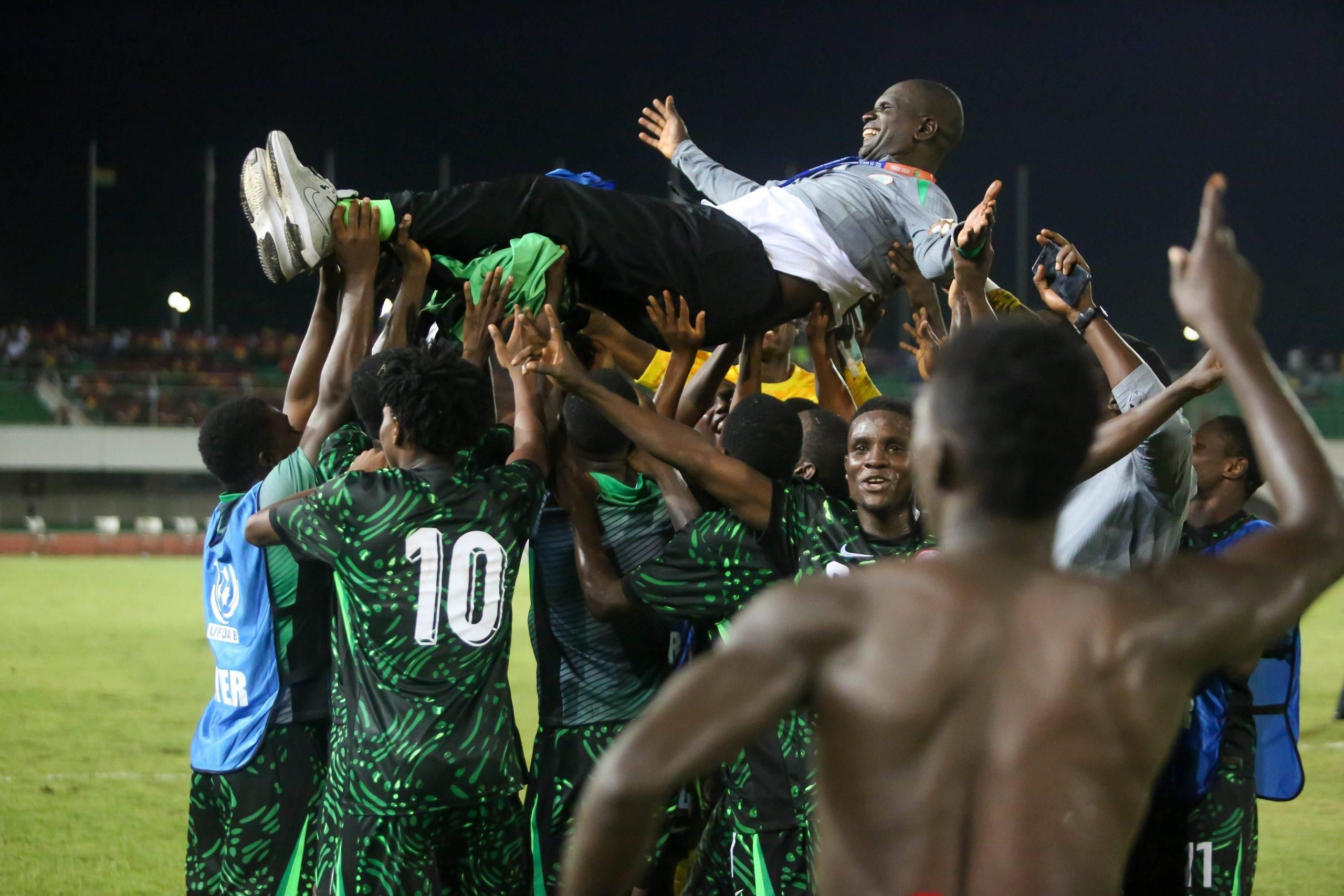 Coach Aliyu Zubairu of Nigeria during the WAFU B-U20 Championship Final match between Ghana and Nigeria