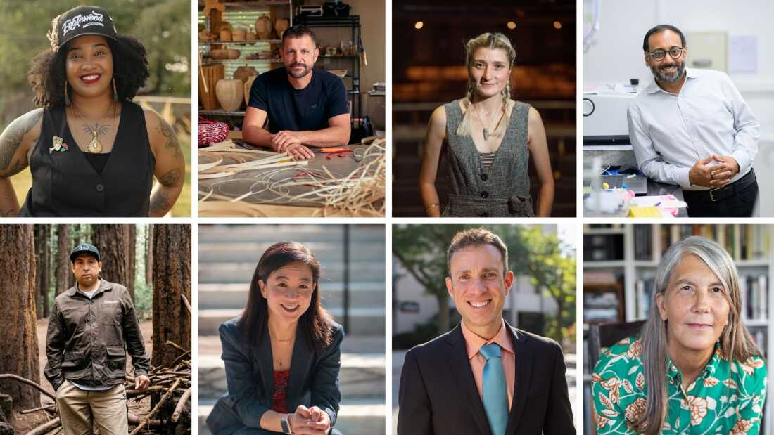Portraits of 2025 MacArthur Fellows including Tonika Lewis Johnson and others.