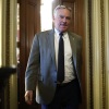 U.S. Senator Tim Kaine leaving a Senate Democratic meeting at the Capitol