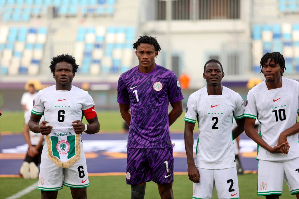 Nigerian U20 players during CAF Africa Cup of Nations Semi Final