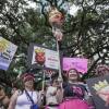 Crowd gathered in Houston for the No Kings nationwide protest.